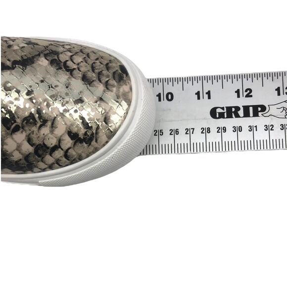 New Steve Madden Metallic Gold Snakeskin Symba Platform Slip On Sneakers 6.5 - Picture 7 of 10